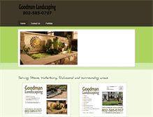Tablet Screenshot of goodmanlandscaping.com